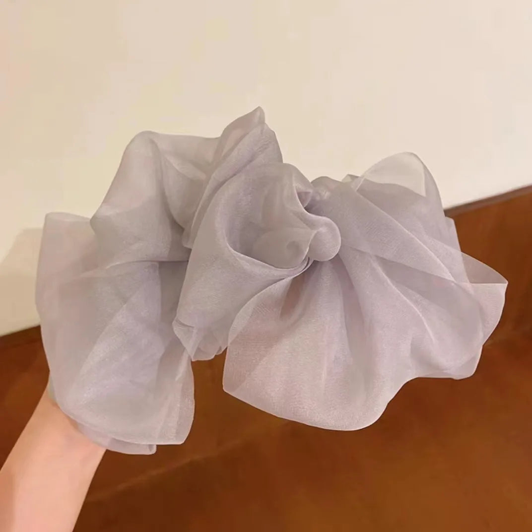 sengpan Big Hair Bows Chiffon Solid Color Large Bowknot Hairpins Spring Clamp Clip for Women Fashion Korea Headwear Accessories New