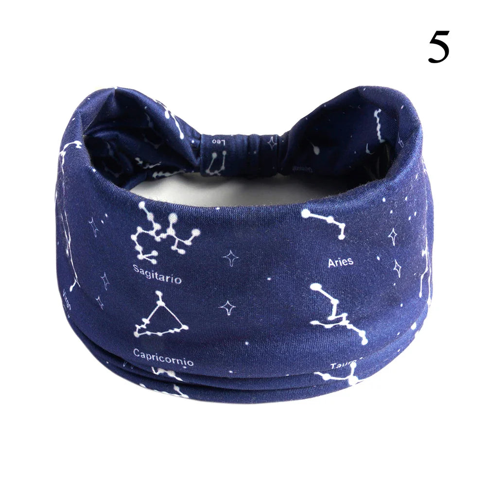 sengpan Halloween Skeleton Turbans Yoga Elastic Head Wrap Women Headband Wide Hairbands Headwear Bandanas Fashion Hair Band YZL05-5