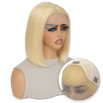 sengpan Blonde Bob Wig Human Hair 613 Lace Front Wig Human Hair 180% Density 13x4 HD Lace Frontal Wigs Human Hair Pre Plucked