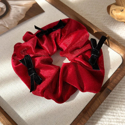 sengpan New Year Red Hair Headband Rope Christmas Hairband Woman Girls Fashion Sweet Hair Ties Rubber Band Female Party Hair Accessories