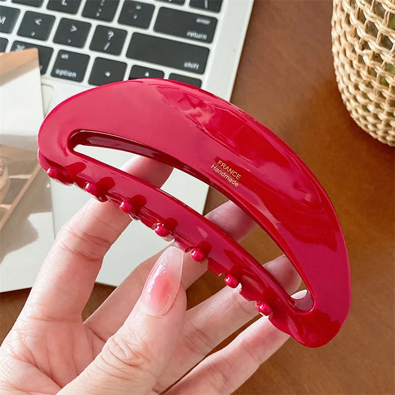 sengpan Red Series Hair Clip Acetate Claw Clip Large Size Hair Claw Temperament Hair Clips for Girls Y2K Hair Accessories for Women