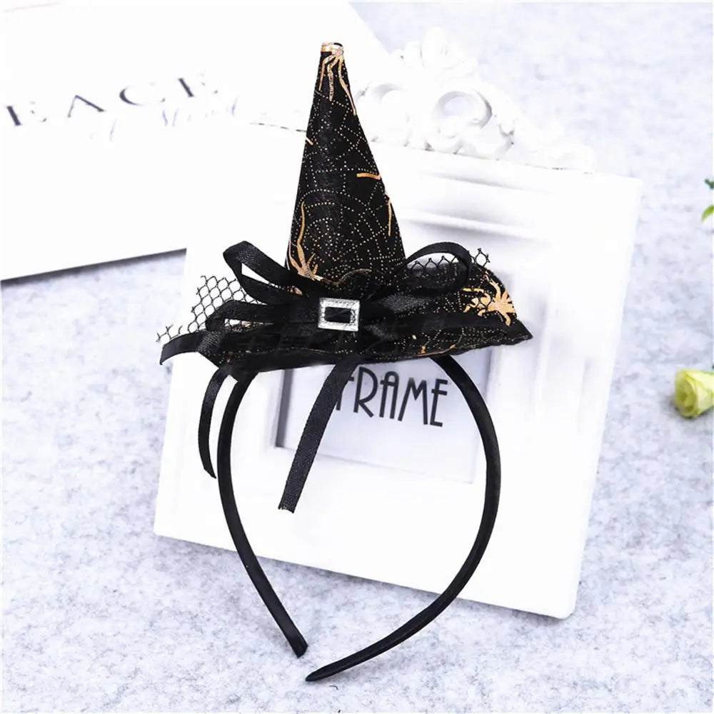 sengpan Witch Hat Hairbands Halloween Headwear Decoration For Children Girl Women Pumpkin Ghost Hair Accessories Cosplay Party Gifts