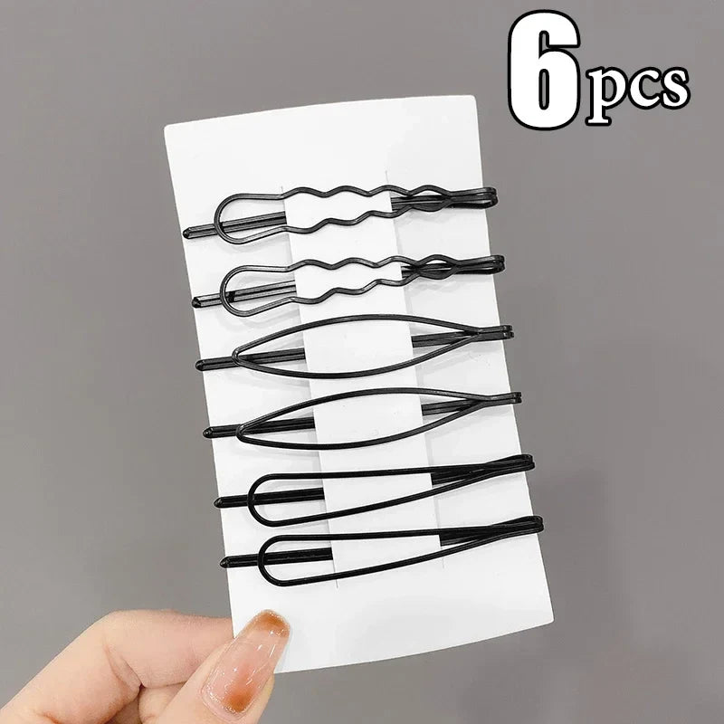 sengpan Black Hairpins for Women Barrettes Bobby Pins Headwears Girls BB Clips Headdress Barrettes Korean Hair Styling Accessories