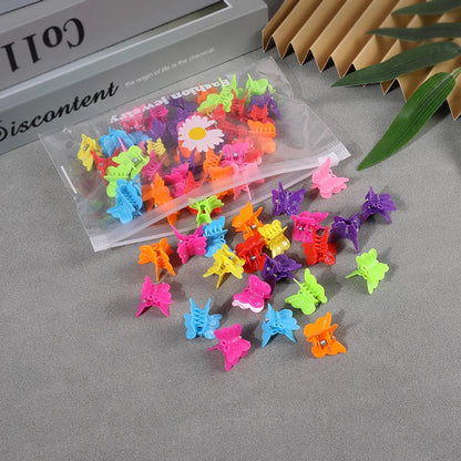 sengpan 50Pcs Small Hair Claw Clip Korean Fashion Mini Hair Clips Butterfly Flower Heart Multi-Shape Girls Clips Kids Hair Accessories