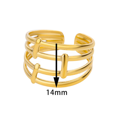 sengpan Vintage Multi-layer Rings for Women Stainless Steel Adjustable Ring 2023 Trend New in Wedding Jewelry free shipping item anillos