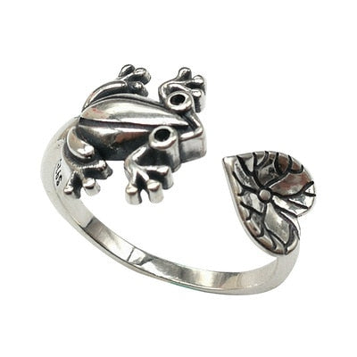 sengpan Vintage Chic Rabbit Animal Knuckle Rings for Women Girls Charm Gothic Punk Frog Cat Octopus Opening Finger Rings Fashion Jewelry