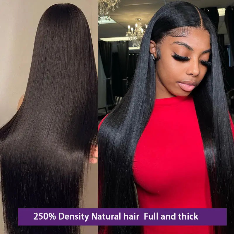 sengpan HAIR 250 Density Straight Hd Lace Frontal Wig 30 40 Inch 13x4 Lace Front Human Hair Wigs For Women Pre Plucked Brazilian