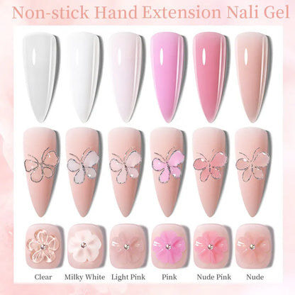 sengpan 8ML Clear Non Stick Hand Solid Extension Nail Gel Polish Carving Flower Nail Art Construction UV Gel Acrylic Varnishes