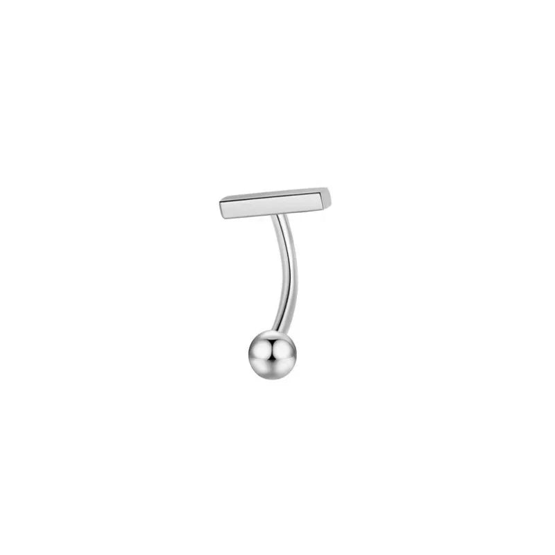 sengpan Sexy Dangling Navel Belly Button Ring Stainless Steel Double T Shape Belly Piercing Ombligo Belly Piercing Body Jewelry Gifts