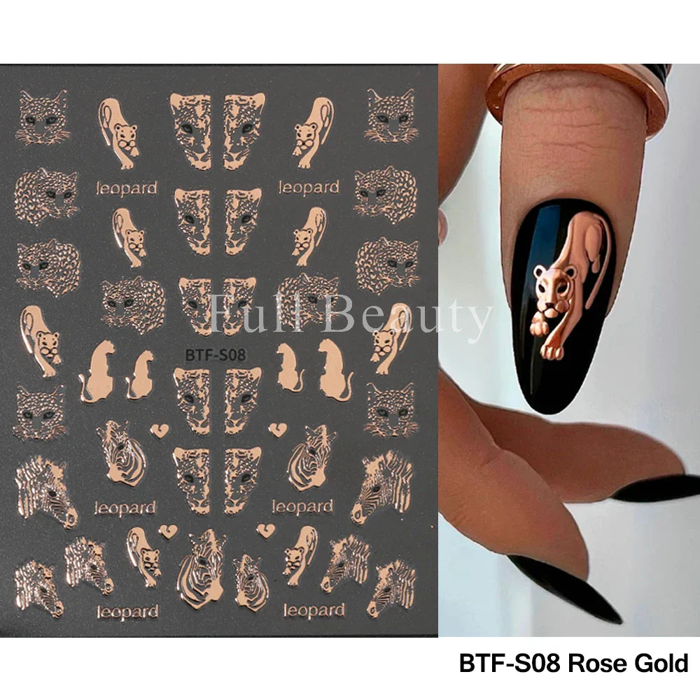 sengpan 3D Halloween Nail Art Stickers Horror Ghost Skull Evil Eye Anime Decals Bloody Rose Sticker for Nail Manicure Decoration LEBF956