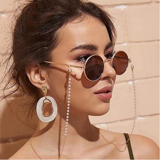 Lianfudai Sunglasses Masking Chains For Women Acrylic Pearl Crystal Eyeglasses Chains Lanyard Glass New Fashion Jewelry Wholesale