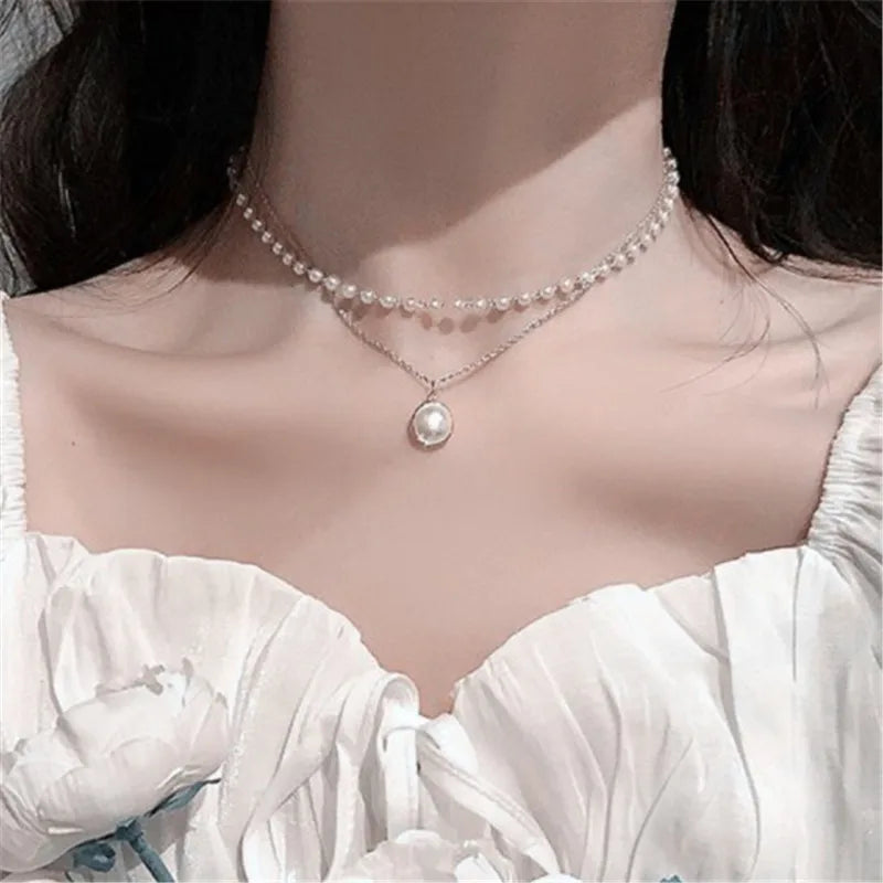 sengpan New Golden Silver Color Small Heart Necklaces Bijoux For Women Collars Fashion Jewelry Collarbone Pendant Necklace NA219