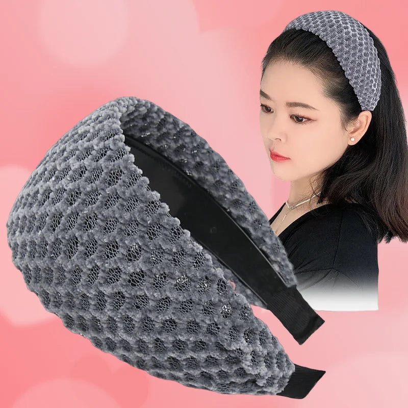 Lianfudai New, wide-brimmed headband, covering white hair, women's face washing, makeup headband, autumn and winter hair accessories.