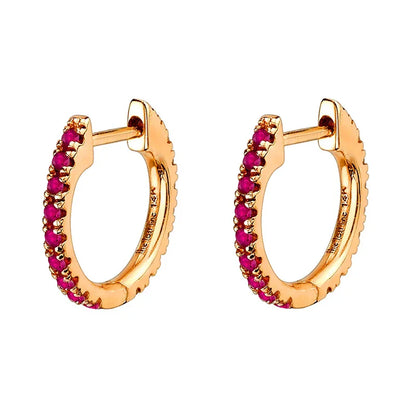 sengpan Violet Cubic Zirconia Hoop Dangle Earrings For Women Fashion Gold Plated Earring Set 2024 Jewelry Accessories Wholesale