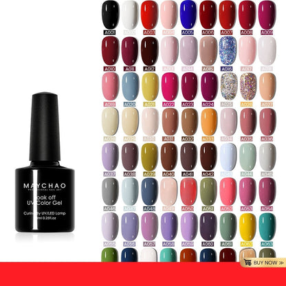 sengpan - 146 Colors Gel Nail Polish 7.3ml New Shiny Glitter Gel Polish Manicure Varnish Semi Permanent Soak Off UV LED Nail Art