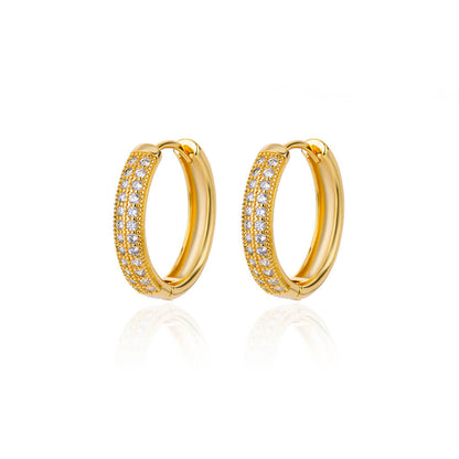 sengpan Zircon Hoop Earrings for Women Stainless Steel Gold Plated Earring 2023 Trending New In Aesthetic Jewelry aretes mujer bijoux