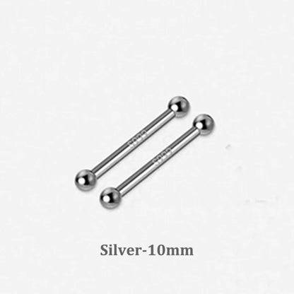 sengpan 2 Pcs Minimalist Small Bead Stud Earrings for Women Girls Ear Bone Screw Earrings Hypoallergenic Jewelry