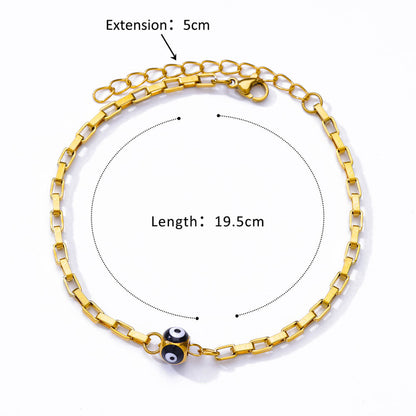 sengpan Evil Eye Beaded Anklets for Women Stainless Steel Gold Plated Ankle Bracelet New In Trend Summer Beach Jewelry Accessories