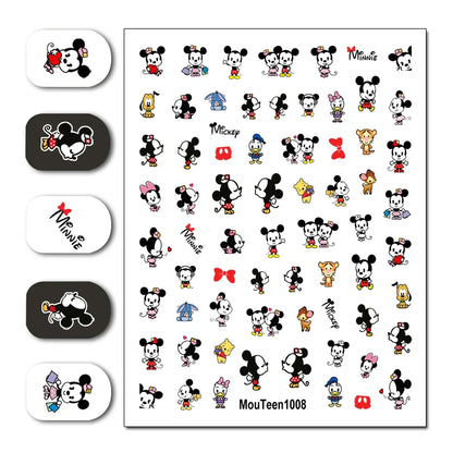 sengpan Hot Nail Mouteen1012 Disney Gothic Halloween Nail Sticker Nail Water Sticker for Nail Art Sticker Decal