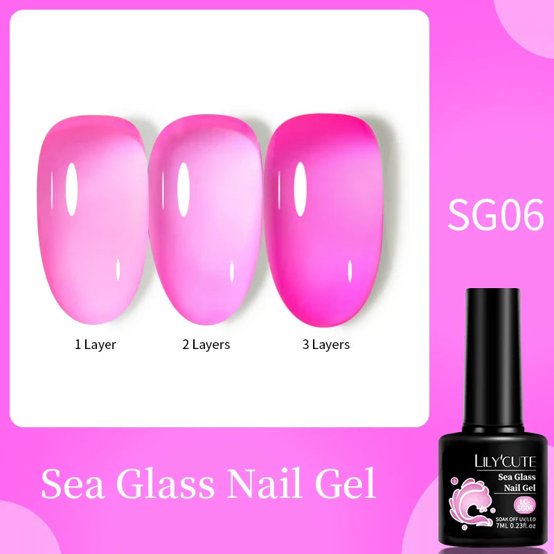 sengpan 7ML Aurora Top Coat Sparking Gel Nail Polish Semi Permanent UV Gel 2 In 1 Function Top Coat UV LED Nail Art Gel Varnish