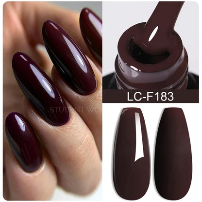 sengpan 7ml Translucent Jelly Amber Gel Nail Polish Brown Coloured Varnish Gel Long Lasting Semi Permanent UV Nail Art Manicure