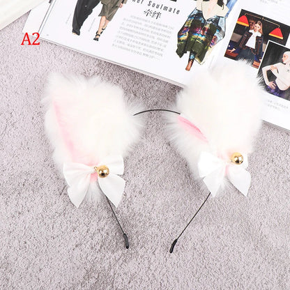 sengpan Animal Cute Cat Ears Halloween Headband Women Kawaii Anime Hair Hoop Halloween Cosplay Party Costume Hair Accessories