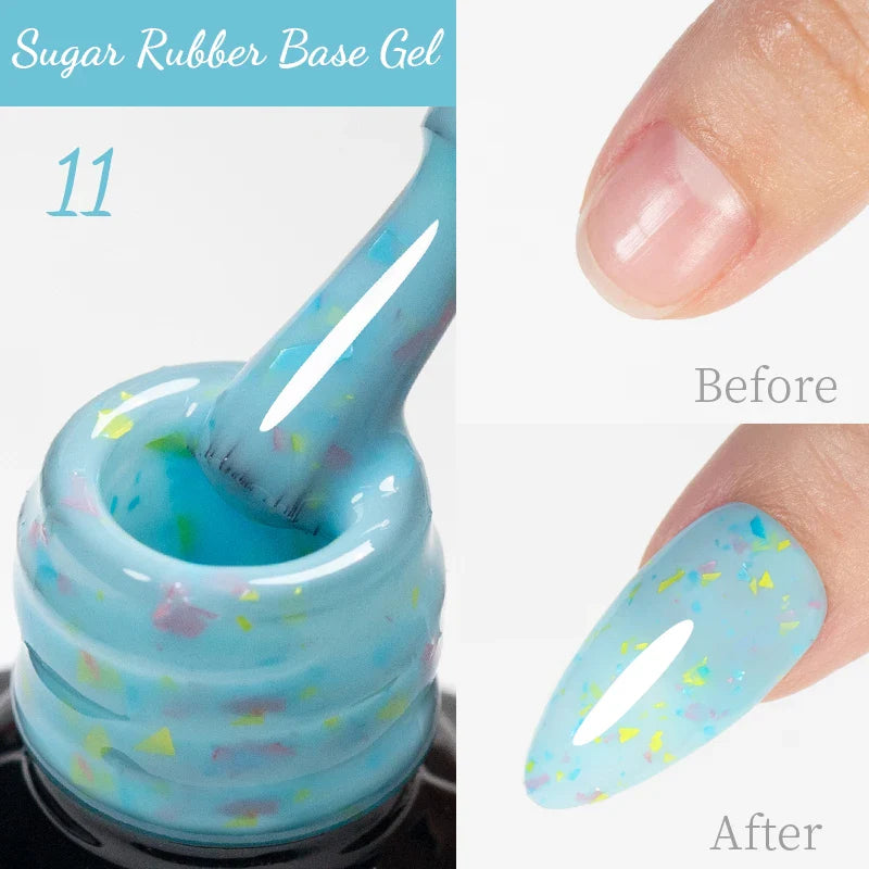 sengpan Sparkling Summer Glitter Sequins Gel Nail Polish 5ML Cream Puff Gel Soak Off UV Nail Gel Semi-permanent Varnish For Manicure