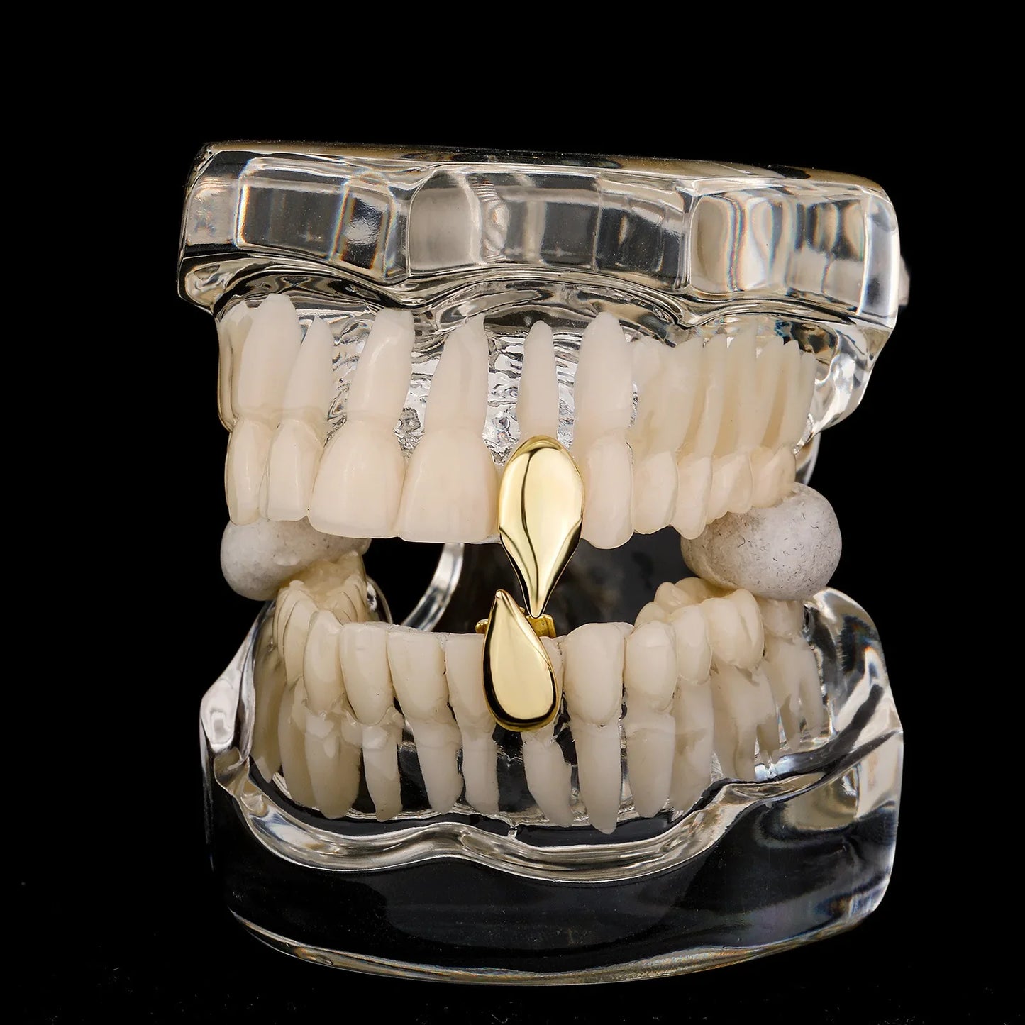 sengpan 1Pcs Single Hip Hop Teeth Grillz Fashion Gold Silver Color Removable Dental Grills Teeth Punk Teeth Caps Jewelry Gift