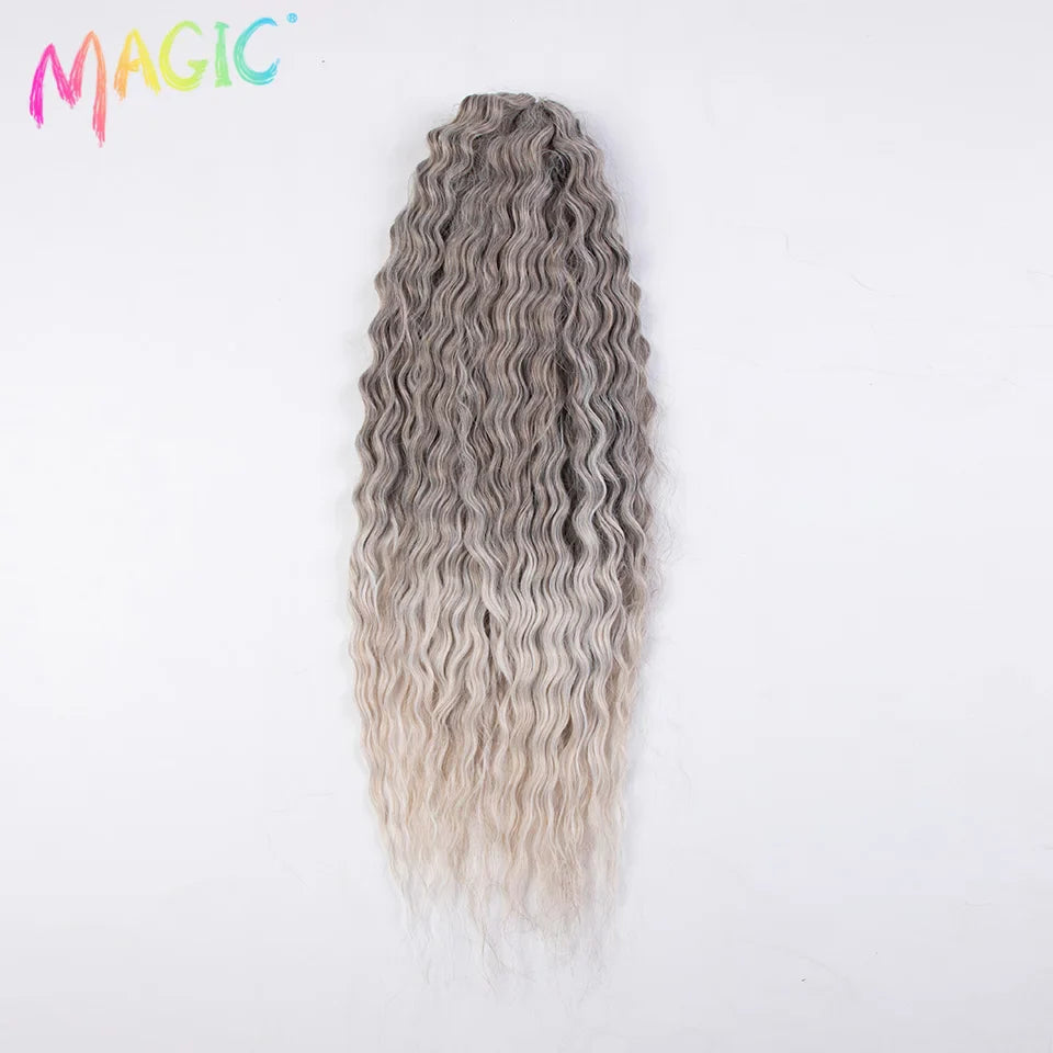 sengpan  Synthetic Hair Water Wave 24Inch Braid Hair Twist Crochet Hair Ombre Blonde Pink Deep Wave Braiding Hair Extension Cosplay