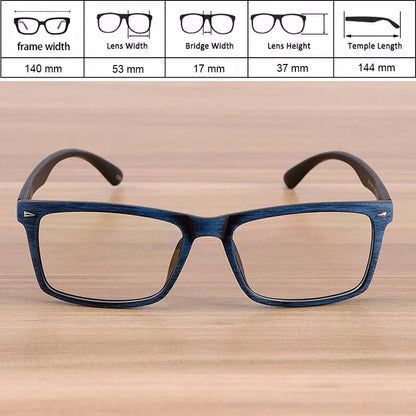 sengpan Glasses Men and Women Unisex Wooden Pattern Fashion Retro Optical Spectacle Eyeglasses Glasses Frame Vintage Eyewear