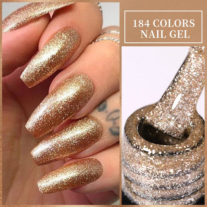 sengpan 7ML Gold Foil Quick Extension Gel Nail Polish Nude Purple Nail Flakes Vernis Semi Permanent UV Gel Nail Art Hard Gel