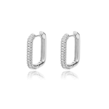 sengpan Zircon Hoop Earrings for Women Stainless Steel Gold Plated Earring 2023 Trending New In Aesthetic Jewelry aretes mujer bijoux