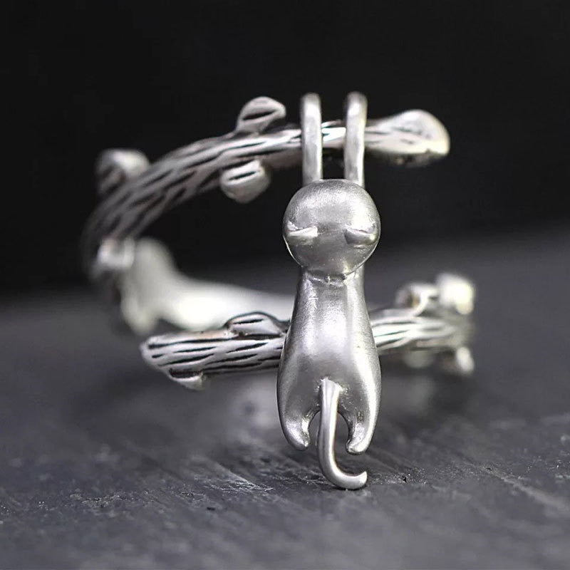 sengpan Vintage Chic Rabbit Animal Knuckle Rings for Women Girls Charm Gothic Punk Frog Cat Octopus Opening Finger Rings Fashion Jewelry