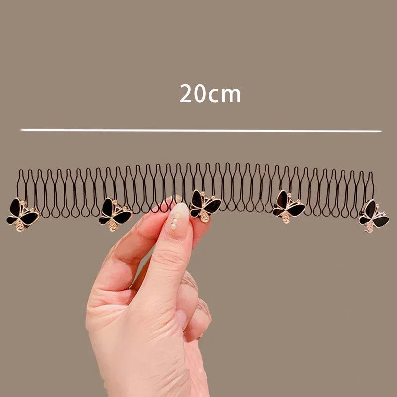 sengpan Camellia Hair Comb Invisible Bangs Hair Clip Tidy Artifact Hair pin Girls Hairpin Women Tools Fixed Inser Comb Hair Accessories