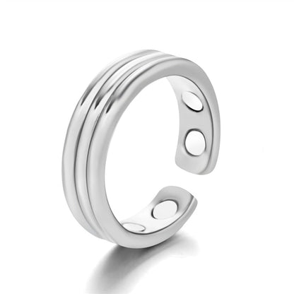 sengpan Personality Fashion Open Magnetic Health Rings for Women Men Magnetic Therapy Lose Weight Rings Keep Slim Health Care Jewelry