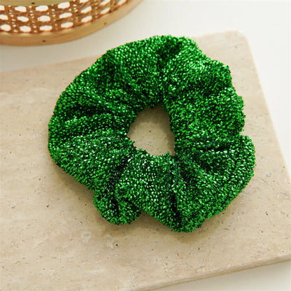 sengpan Ponytail Ribbon Hair Tie Santa Claus Elastic Hair Band Christmas Style Plaid Scrunchies Simple Fashion DIY Hair Accessories