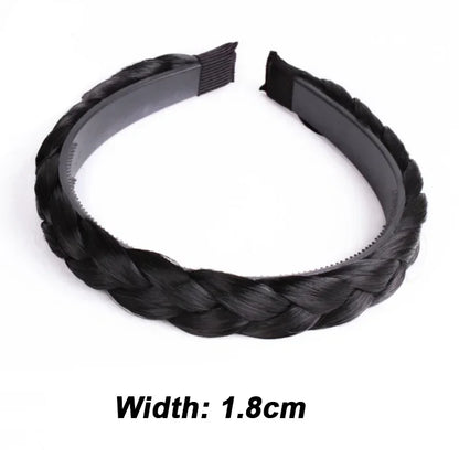 sengpan Wig Braided Headbands for Women Fishbone Wide Twist Hairbands Handmade Head Hoop Hair Bands Styling Headwear Accessories Gift