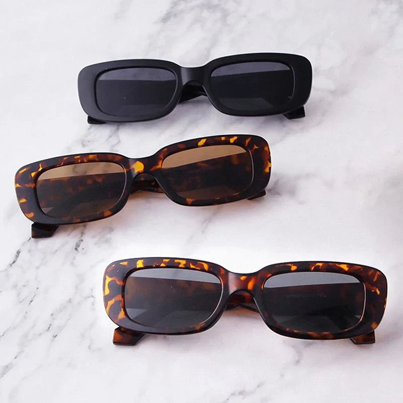 sengpan Fashion Vintage Small Rectangle Frame Sunglasses UV400 For Women Retro Punk Summer Square Sun Glasses Eyewear Sun Shades