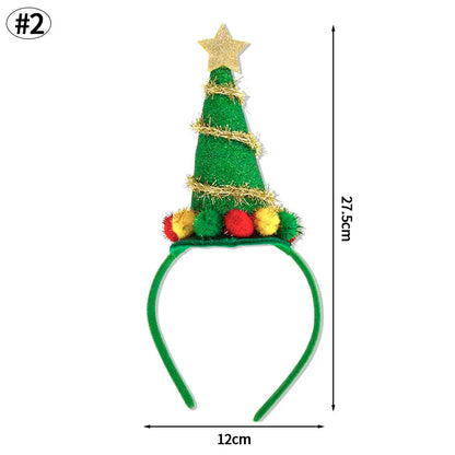 sengpan Christmas Bowknot Headband Cute Elk Snowman Bow Hair Hoop Xmas Hairband Hair Accessories 2025 Christmas Decor Supplies