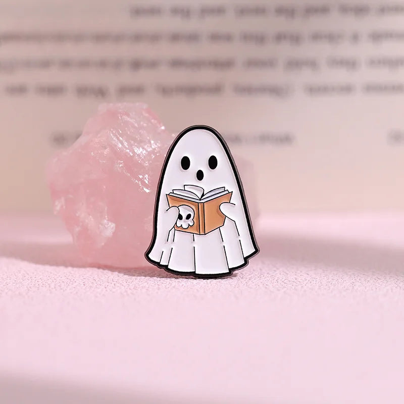 sengpan Fun Mushroom Pumpkin Ghost Enamel Pins Halloween Lapel Brooches Pin Clothes Hat Backpack Badges Jewelry Halloween Gift Wholesale