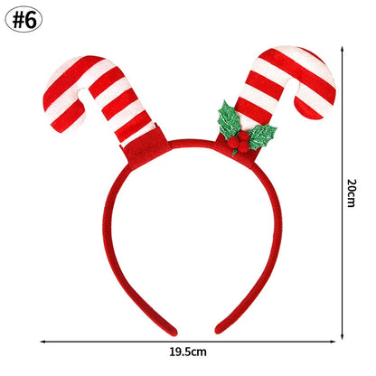 sengpan Christmas Bowknot Headband Cute Elk Snowman Bow Hair Hoop Xmas Hairband Hair Accessories 2025 Christmas Decor Supplies