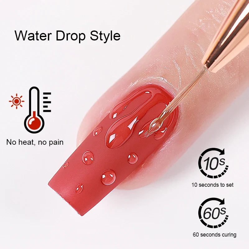 sengpan Water Drop Wave Gel Nail Gel Polish Clear Ripple Gel Nail Vernis Varnish Glue Phototherapy 15ml Glass Water Drop Glue