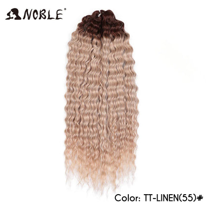 sengpan  Synthetic Hair Water Wave 24Inch Braid Hair Twist Crochet Hair Ombre Blonde Pink Deep Wave Braiding Hair Extension Cosplay