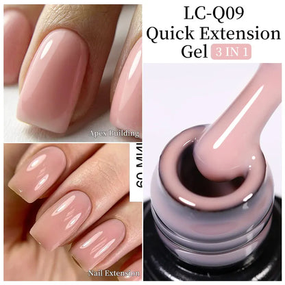 sengpan 7ML Quick Extension Gel Nail Polish Gold Foils Glitter Polish Vernis Semi Permanent UV Gel Nail Art Soak Off Hard Gel