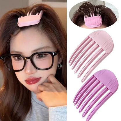 Dospita 3/6Teeth Fluffy Hairpin Curling Bangs Clips Hair Roots Volumizing Hair Clips Women Curling Fixed Shape Clips Volume Hair Roller