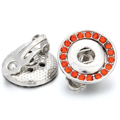 Lianfudai New 12mm Snap Jewelry Earring Metal 12mm Snap Button Earrings Eardrop Mini Snap Earring Charm Buttons