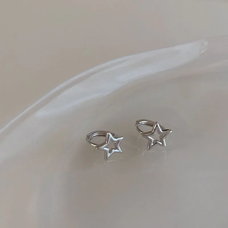 sengpan Zircon Stars Drop Earrings Fashion Exquisite Shining Girls Simple Design Studs Earring Women New Korean Trendy Jewelry Gifts