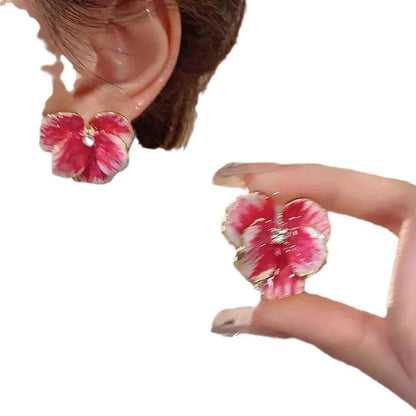 sengpan Flower Earrings Design Retro Petal Earings Women's Luxury Jewelry