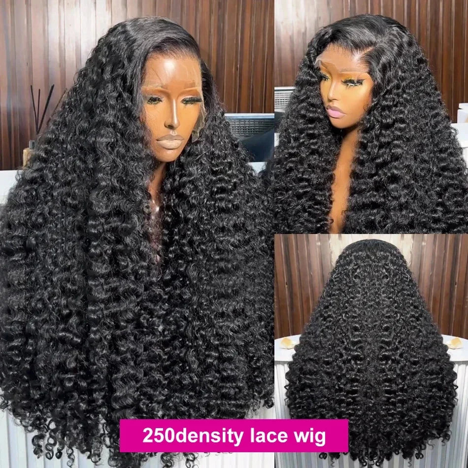 sengpan 250 Density 13x4 13x6 HD Loose Deep Wave Human Hair Wigs 30 inch Water Curly 360 Lace Front Human Hair Wigs For Women