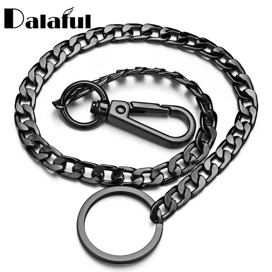 sengpan 42CM Long Metal Keychain Wallet Belt Chain Rock Punk Trousers Hipster Pant Jean HipHop Jewelry Men's Key Ring Chain K414